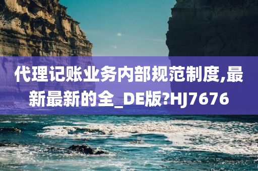 代理记账业务内部规范制度,最新最新的全_DE版?HJ7676