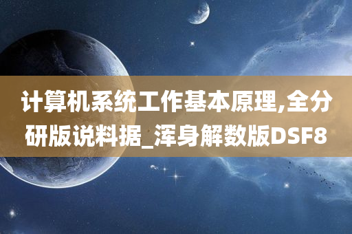 计算机系统工作基本原理,全分研版说料据_浑身解数版DSF8