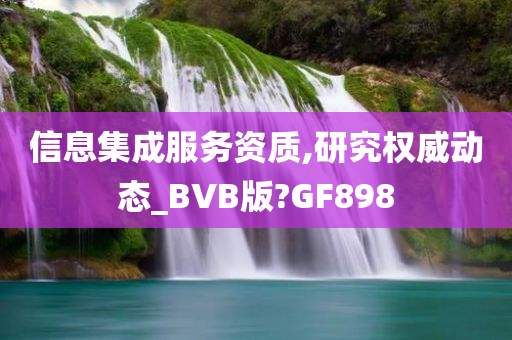 信息集成服务资质,研究权威动态_BVB版?GF898