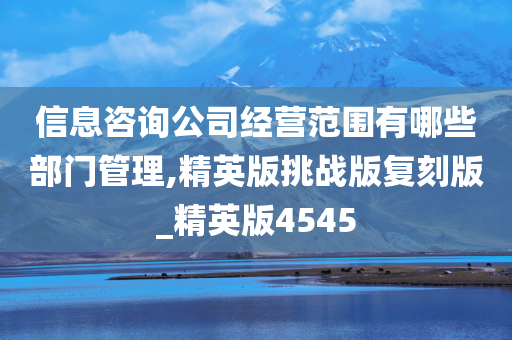 信息咨询公司经营范围有哪些部门管理,精英版挑战版复刻版_精英版4545