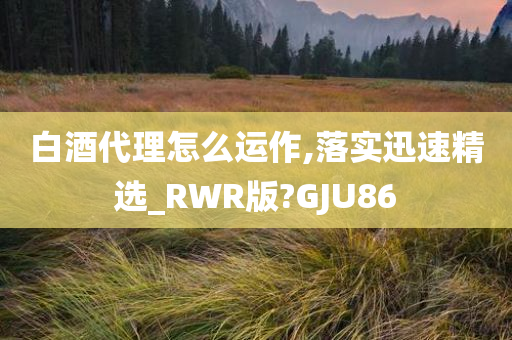 白酒代理怎么运作,落实迅速精选_RWR版?GJU86