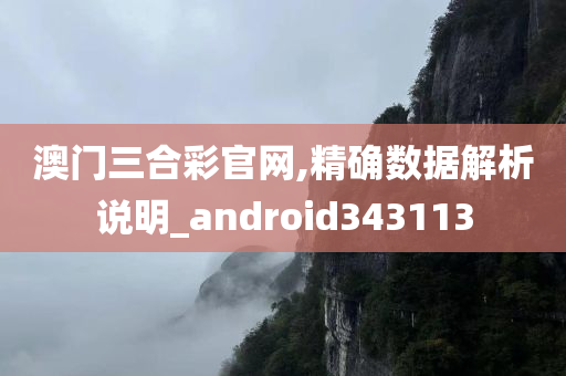 澳门三合彩官网,精确数据解析说明_android343113