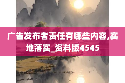 广告发布者责任有哪些内容,实地落实_资料版4545