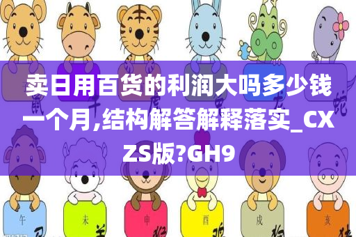 卖日用百货的利润大吗多少钱一个月,结构解答解释落实_CXZS版?GH9