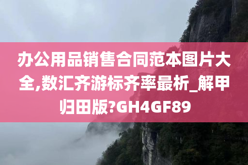 办公用品销售合同范本图片大全,数汇齐游标齐率最析_解甲归田版?GH4GF89