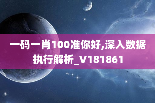 一码一肖100准你好,深入数据执行解析_V181861