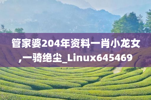 管家婆204年资料一肖小龙女,一骑绝尘_Linux645469