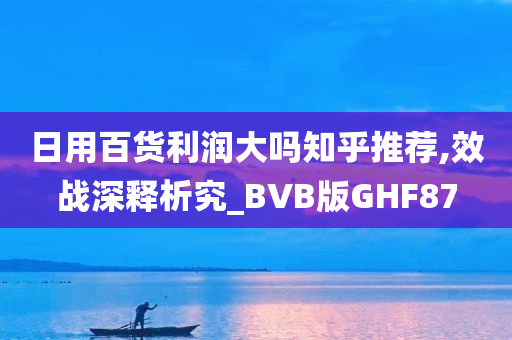 日用百货利润大吗知乎推荐,效战深释析究_BVB版GHF87