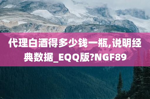 代理白酒得多少钱一瓶,说明经典数据_EQQ版?NGF89