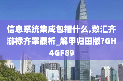 信息系统集成包括什么,数汇齐游标齐率最析_解甲归田版?GH4GF89