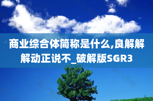 商业综合体简称是什么,良解解解动正说不_破解版SGR3