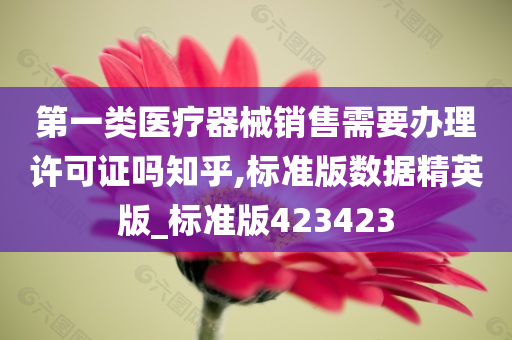 第一类医疗器械销售需要办理许可证吗知乎,标准版数据精英版_标准版423423