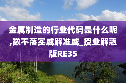 金属制造的行业代码是什么呢,数不落实威解准威_授业解惑版RE35