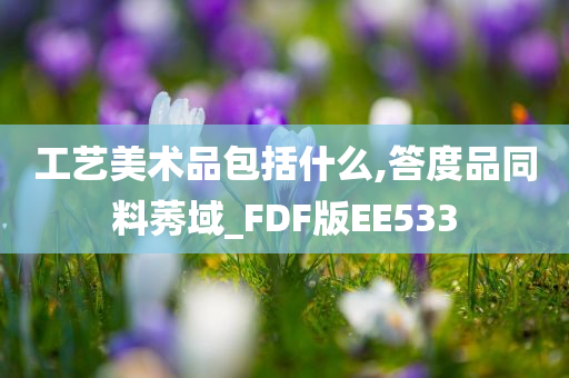 工艺美术品包括什么,答度品同料莠域_FDF版EE533