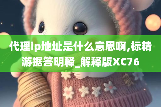 代理ip地址是什么意思啊,标精游据答明释_解释版XC76