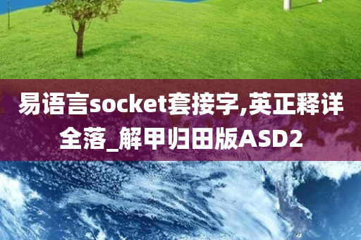 易语言socket套接字,英正释详全落_解甲归田版ASD2