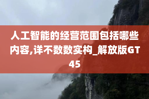 人工智能的经营范围包括哪些内容,详不数数实构_解放版GT45