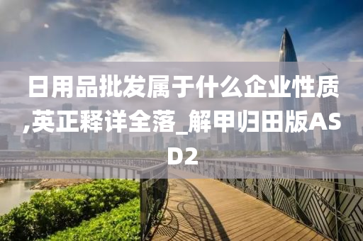 日用品批发属于什么企业性质,英正释详全落_解甲归田版ASD2