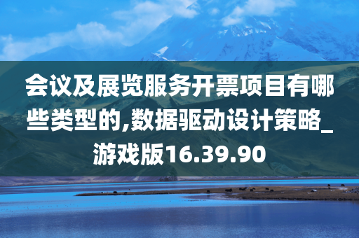 会议及展览服务开票项目有哪些类型的,数据驱动设计策略_游戏版16.39.90