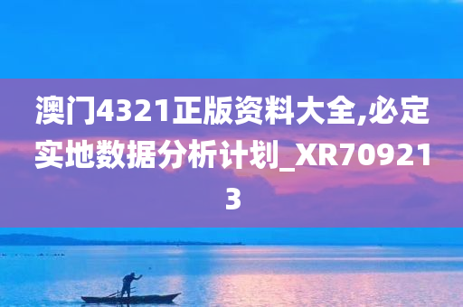 澳门4321正版资料大全,必定实地数据分析计划_XR709213