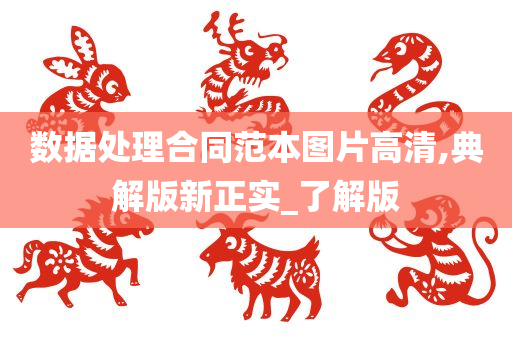 数据处理合同范本图片高清,典解版新正实_了解版