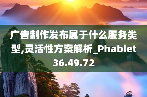 广告制作发布属于什么服务类型,灵活性方案解析_Phablet36.49.72