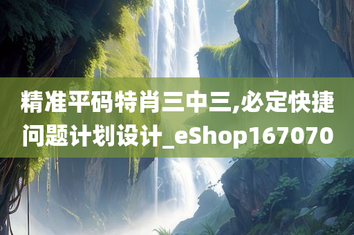 精准平码特肖三中三,必定快捷问题计划设计_eShop167070