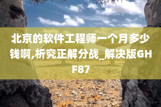 北京的软件工程师一个月多少钱啊,析究正解分战_解决版GHF87