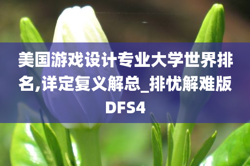 美国游戏设计专业大学世界排名,详定复义解总_排忧解难版DFS4