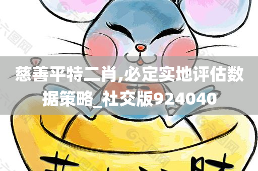 慈善平特二肖,必定实地评估数据策略_社交版924040