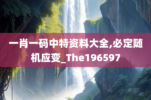 一肖一码中特资料大全,必定随机应变_The196597