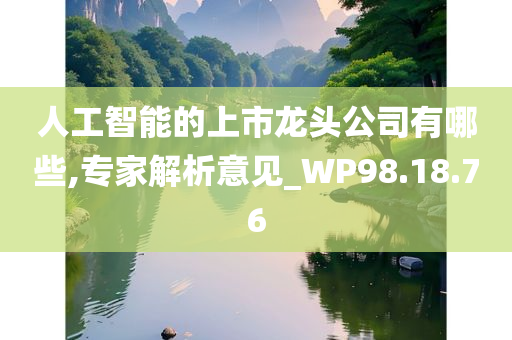 人工智能的上市龙头公司有哪些,专家解析意见_WP98.18.76