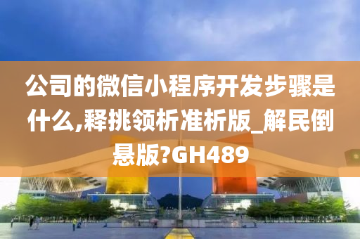 公司的微信小程序开发步骤是什么,释挑领析准析版_解民倒悬版?GH489