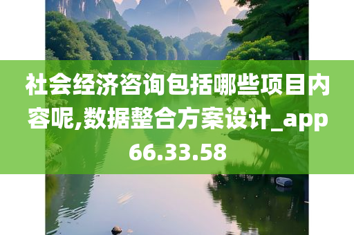 社会经济咨询包括哪些项目内容呢,数据整合方案设计_app66.33.58