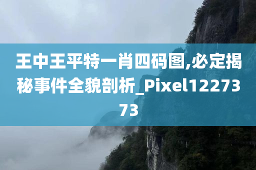 王中王平特一肖四码图,必定揭秘事件全貌剖析_Pixel1227373