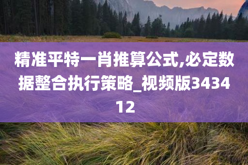 精准平特一肖推算公式,必定数据整合执行策略_视频版343412