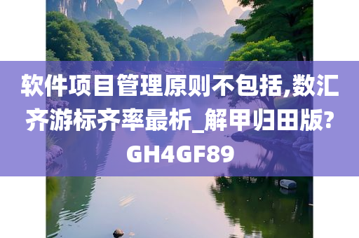 软件项目管理原则不包括,数汇齐游标齐率最析_解甲归田版?GH4GF89