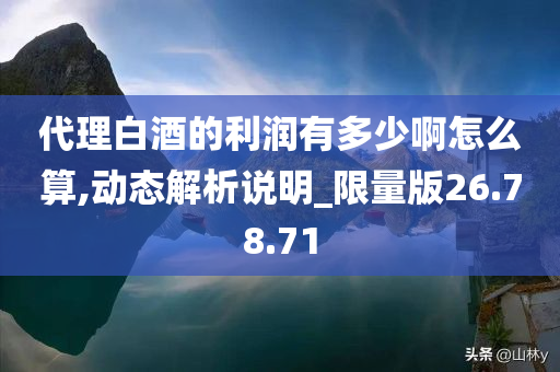 代理白酒的利润有多少啊怎么算,动态解析说明_限量版26.78.71