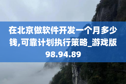 在北京做软件开发一个月多少钱,可靠计划执行策略_游戏版98.94.89