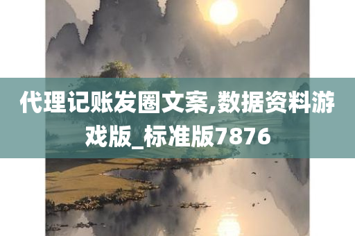 代理记账发圈文案,数据资料游戏版_标准版7876