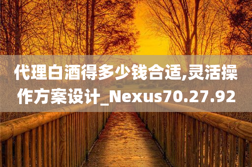 代理白酒得多少钱合适,灵活操作方案设计_Nexus70.27.92