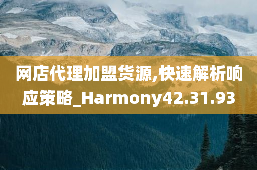 网店代理加盟货源,快速解析响应策略_Harmony42.31.93