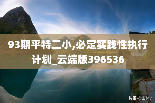 93期平特二小,必定实践性执行计划_云端版396536