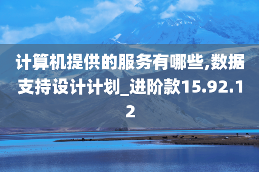 计算机提供的服务有哪些,数据支持设计计划_进阶款15.92.12