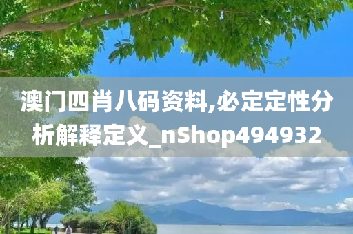 澳门四肖八码资料,必定定性分析解释定义_nShop494932