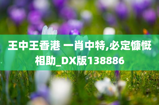 王中王香港 一肖中特,必定慷慨相助_DX版138886