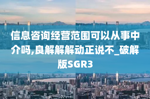 信息咨询经营范围可以从事中介吗,良解解解动正说不_破解版SGR3