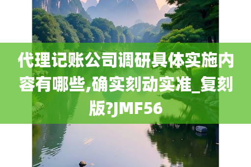 代理记账公司调研具体实施内容有哪些,确实刻动实准_复刻版?JMF56