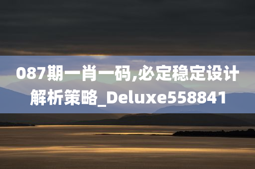 087期一肖一码,必定稳定设计解析策略_Deluxe558841