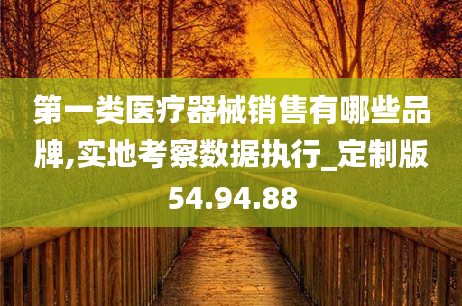 第一类医疗器械销售有哪些品牌,实地考察数据执行_定制版54.94.88